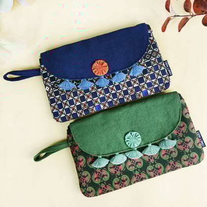 Tassel Wallet Combo-Blue-Green