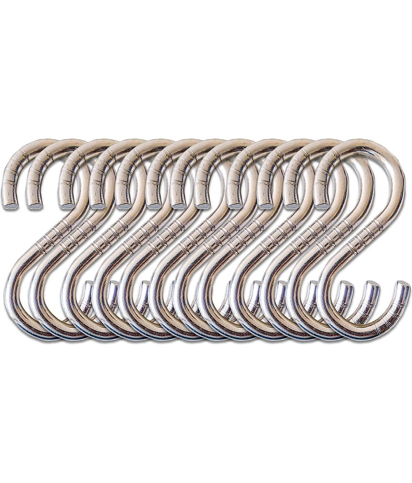 Laxmi Garden Zula Swing S Hook (Pack of 12) Set of 12 Stainless Steel Hooks