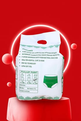 ACT Adult Diapers Pants XL-XXL Size | Pullups Pant Style Adult Diapers for Men & Women | Waist 41-60 Inches (104.15x152.50 CM) | Adult Diaper XL Size for Old Age People | Diapers for Adults (Pack of 6)