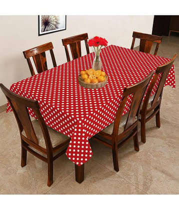 Oasis Hometex Printed Cotton 6 Seater Rectangle Table Cover ( 178 x 152 ) cm Pack of 1 Multicolor