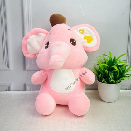 Elephant Soft Plush Toy for Kids 1pc (30cm)-Pink