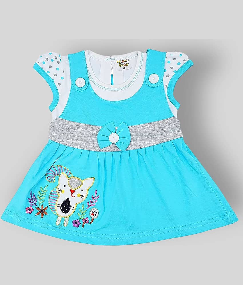 NammaBaby Pack of 1 Baby Girls Cotton Blend Dresses ( Blue )