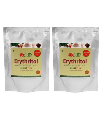 So Sweet Erythritol 100% Natural Sweetener 500gm for Diabetes - Sugar free (Pack of 2) (250 Each)