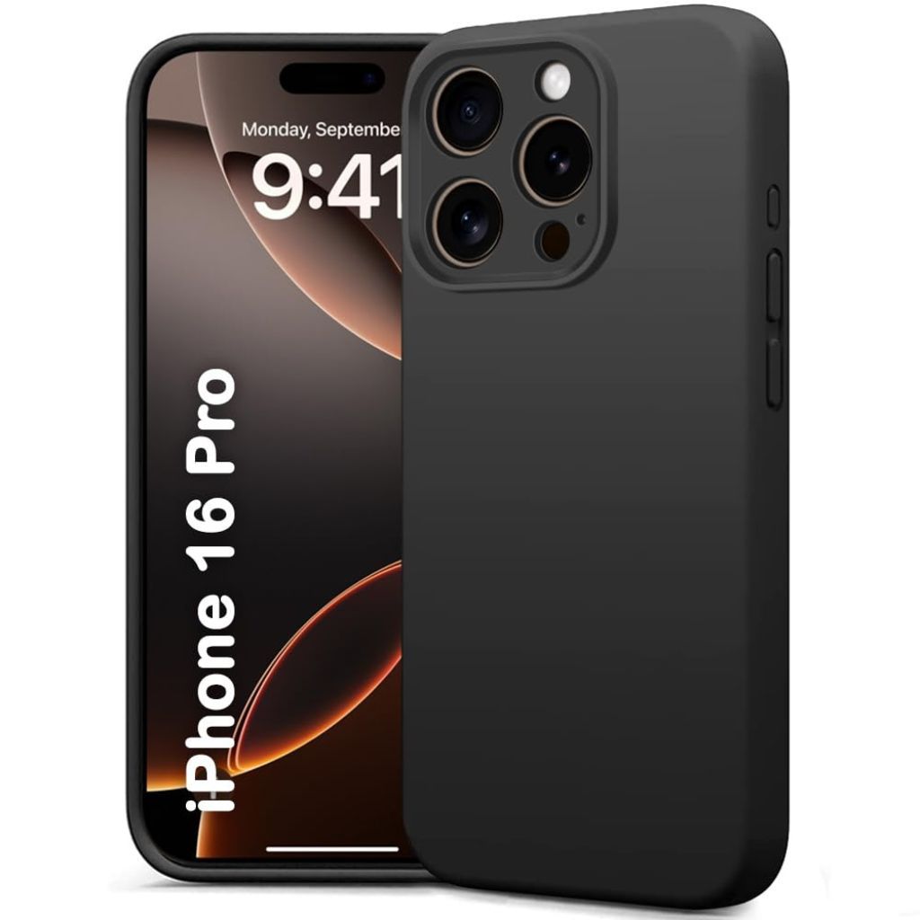 V3Deals Liquid Silicone Case Compatible for iPhone 16 Pro, Soft Microfiber Lining, Soft Protection, 6.3 Inch, Camera Bump Protection | Shockproof Slim Matte Back Cover Thickness