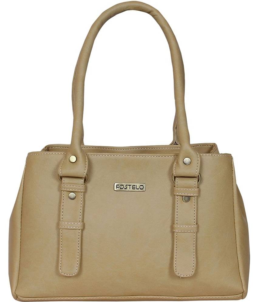 Fostelo - Beige Fabric Shoulder Bag