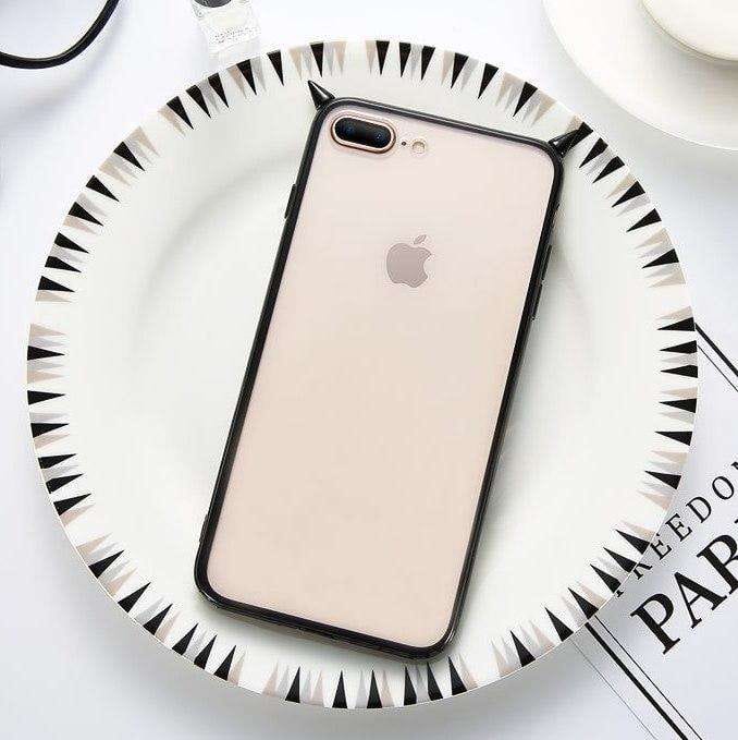 Cute Demon Horn Transparent Case-iPhone 6/6S