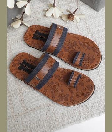 Cozy Wear - Tan Men's Leather Slipper