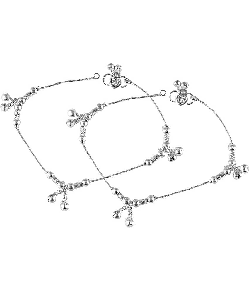 Vighnaharta - Silver Anklets ( Pack of 1 )