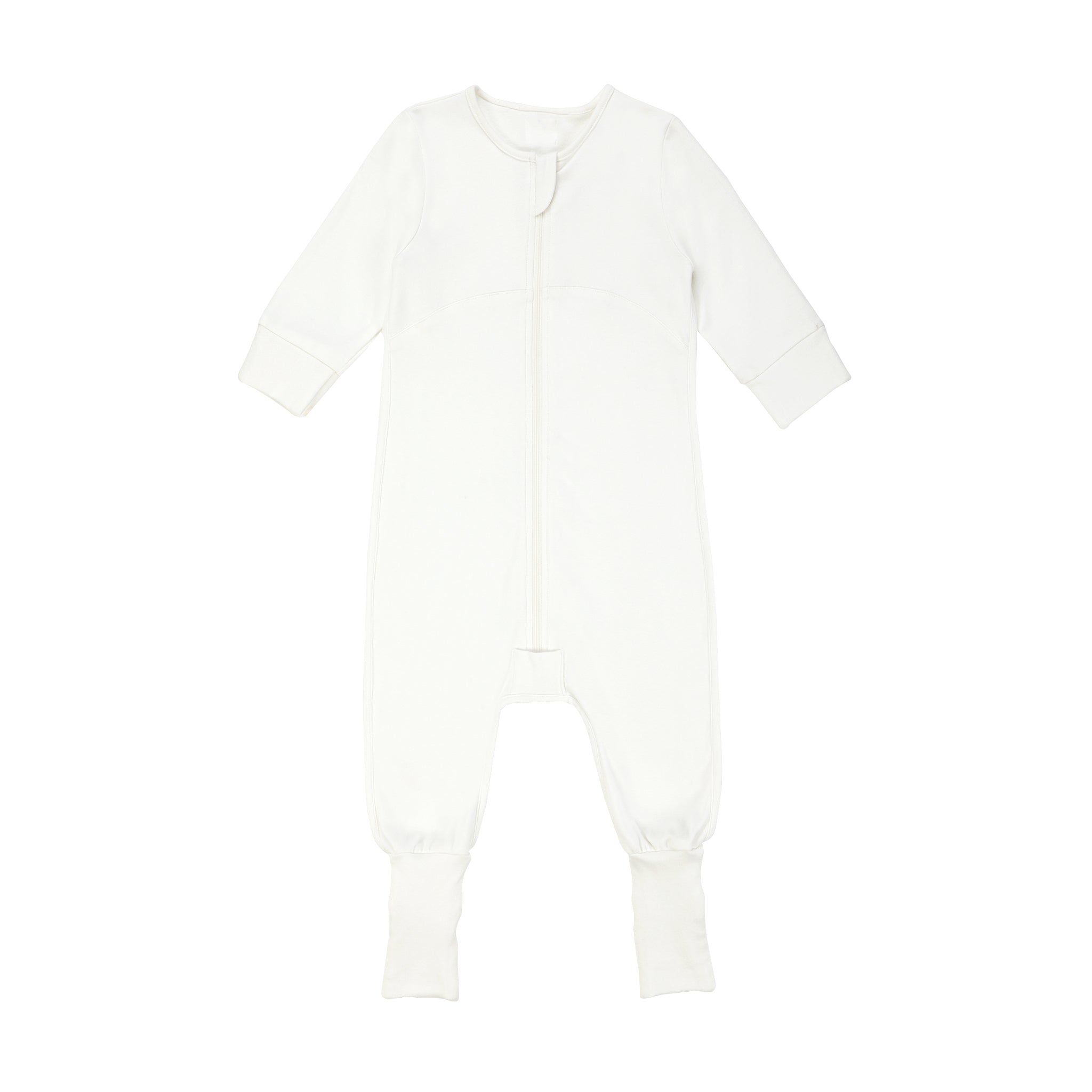 CREAM SLEEPSUIT-AGE : 6-12 MONTHS (HEIGHT - 76cm) / TOG 0.6 - ALL SEASON - ROOM TEMPERATURE (24 degrees - 27 degrees celsius)