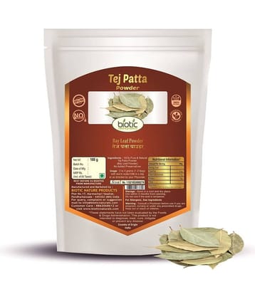 Biotic Tej Patta Powder - Bay Leaf Powder - Tejpatta Powder - Bayleaf Powder 100 gm