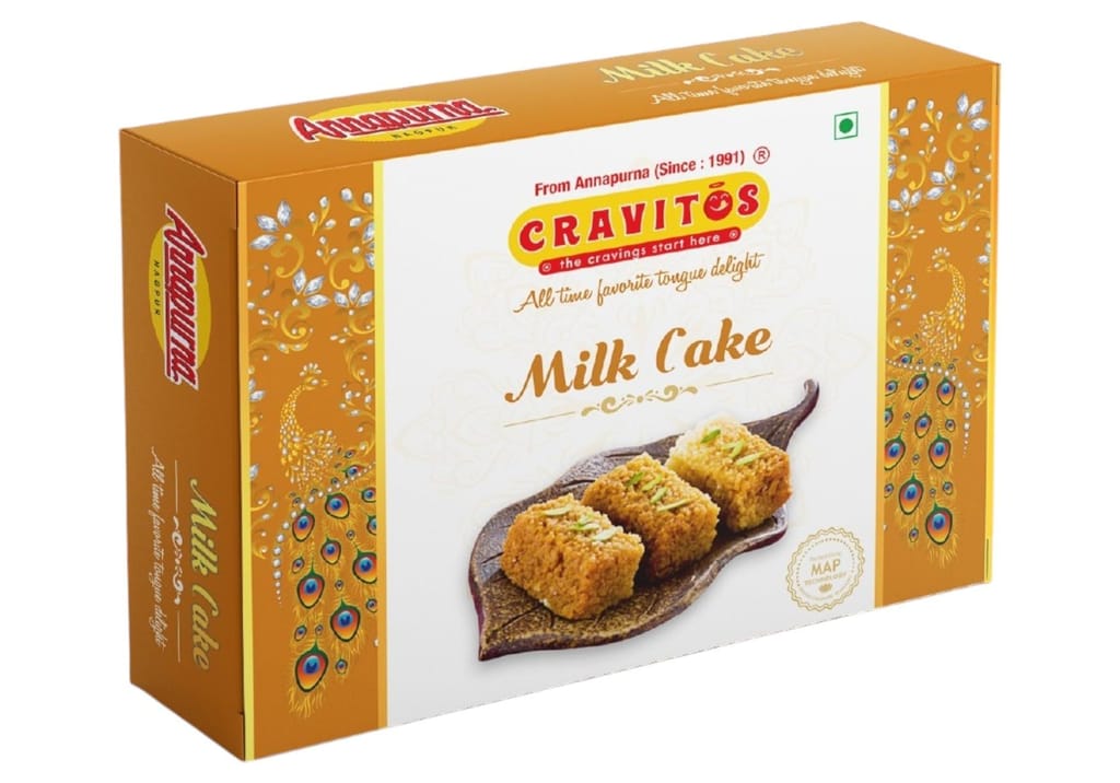 Cravitos Milk Cake � Traditional Indian Sweet with Rich, Creamy Flavor | Authentic Mithai Made with Classic Slow-Cooking | Delightfully Soft & Flavorful Treat (500 g)