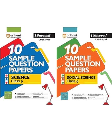 Arihant I Succeed CBSE Sample Question Papers Class 9 Science & Social Science Exam 2026 | 10 Sample Papers