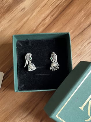 Ethereal Essence jhumki | 925 Pure Silver-925 Pure Silver