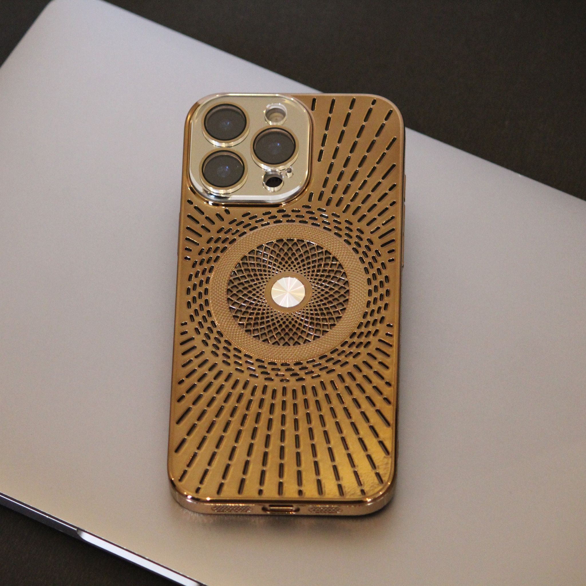 Royal Copper Electroplated 360 Degrees Protection Premium Cover-iPhone 15 Pro Max