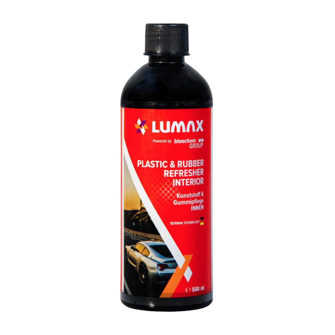 Lumax Plastic & Rubber Refresher For Car Interior | 500ML | Revitalizing Rubber & Plastic Surfaces | Odorless | Antistatic | Water Repellent