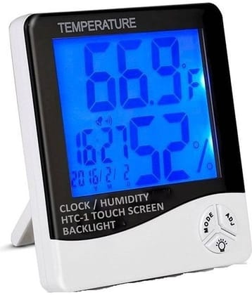 Mcp Digital Room Thermometer With Humidity Indicator And Clock
