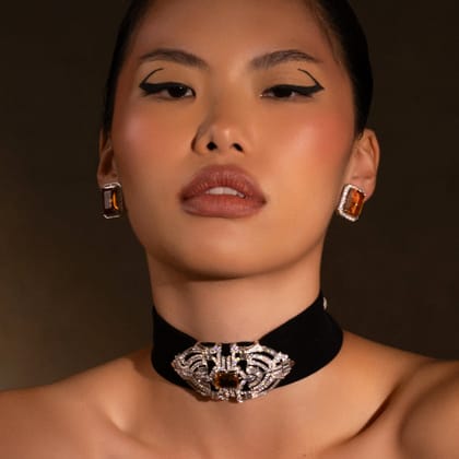 Gisel Choker-Orange / Black