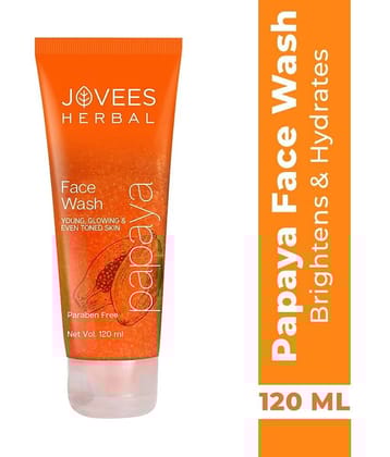 Jovees Herbal Papaya Face Wash Brightens & Hydrates All Skin Types 120ml ( Pack of 1 )