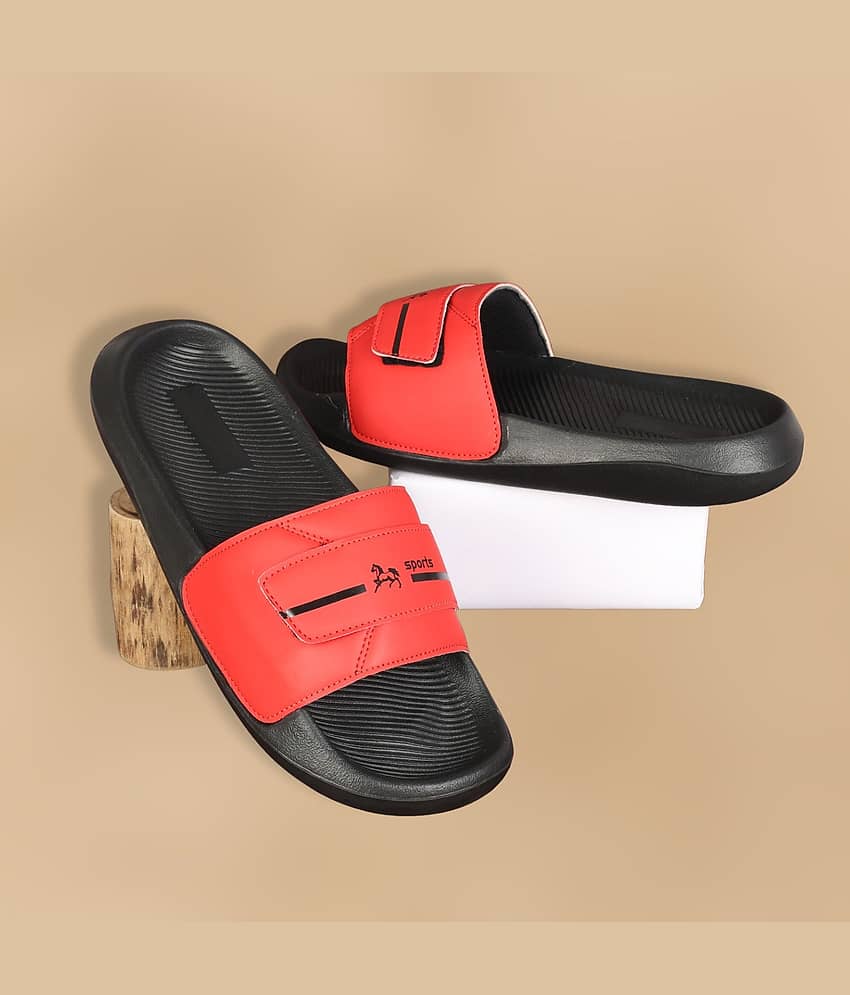 Q tick Red Men's Slide Flip Flop