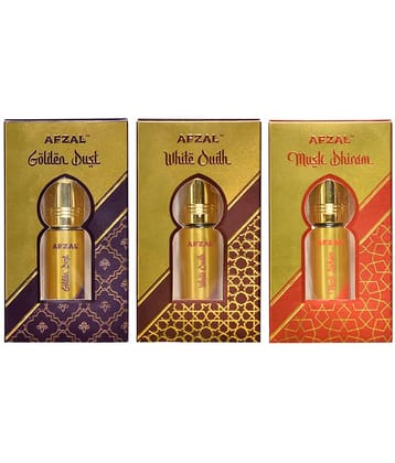 AFZAL GOLDEN DUST WHITE OUDH MUSK DHIRAM 6ML ATTAR ROLL ON PK3