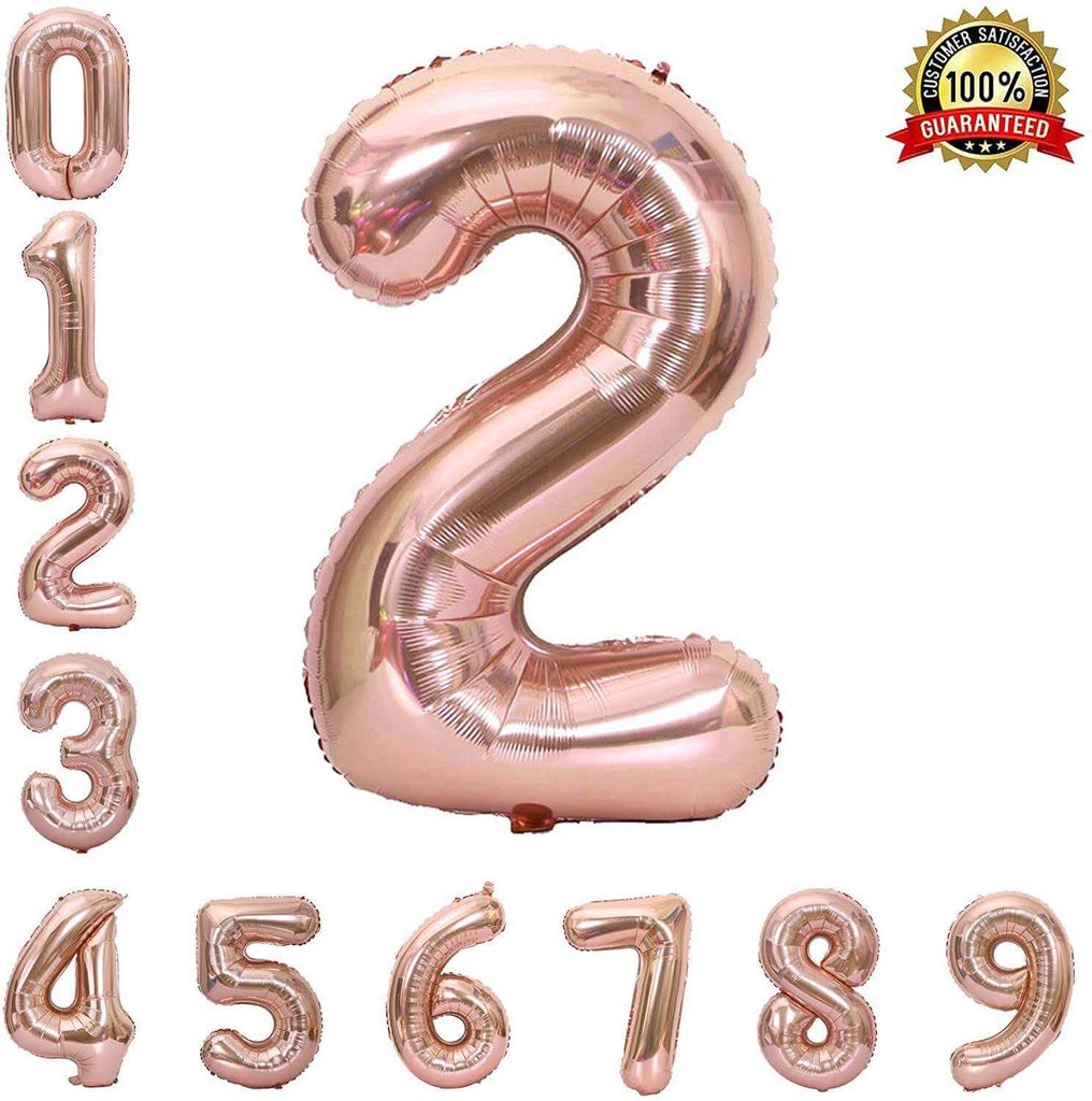 40 Numerical 2 Rose Gold Balloon-1PC - Party and Festive Needs | Buy online on ZillyBuy