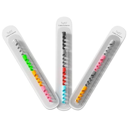 Spiral Cable Protectors for Charging Cords – 12-Piece Wire Saver Set, Durable Data Cable Protection Covers, Anti-Break Cord Wrap (Set of 3) Spiral Cable Protectors for Charging Cords – 12-Piece Wire Saver Set, Durable Data Cable Protection Covers, Anti-Break Cord Wrap (Set of 3)