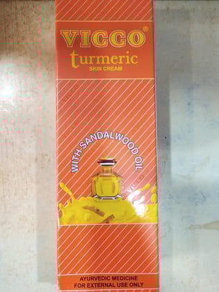 Vicco Turmeric Skin cream With sand Wood oil Ayurvedic medicine For external use only 