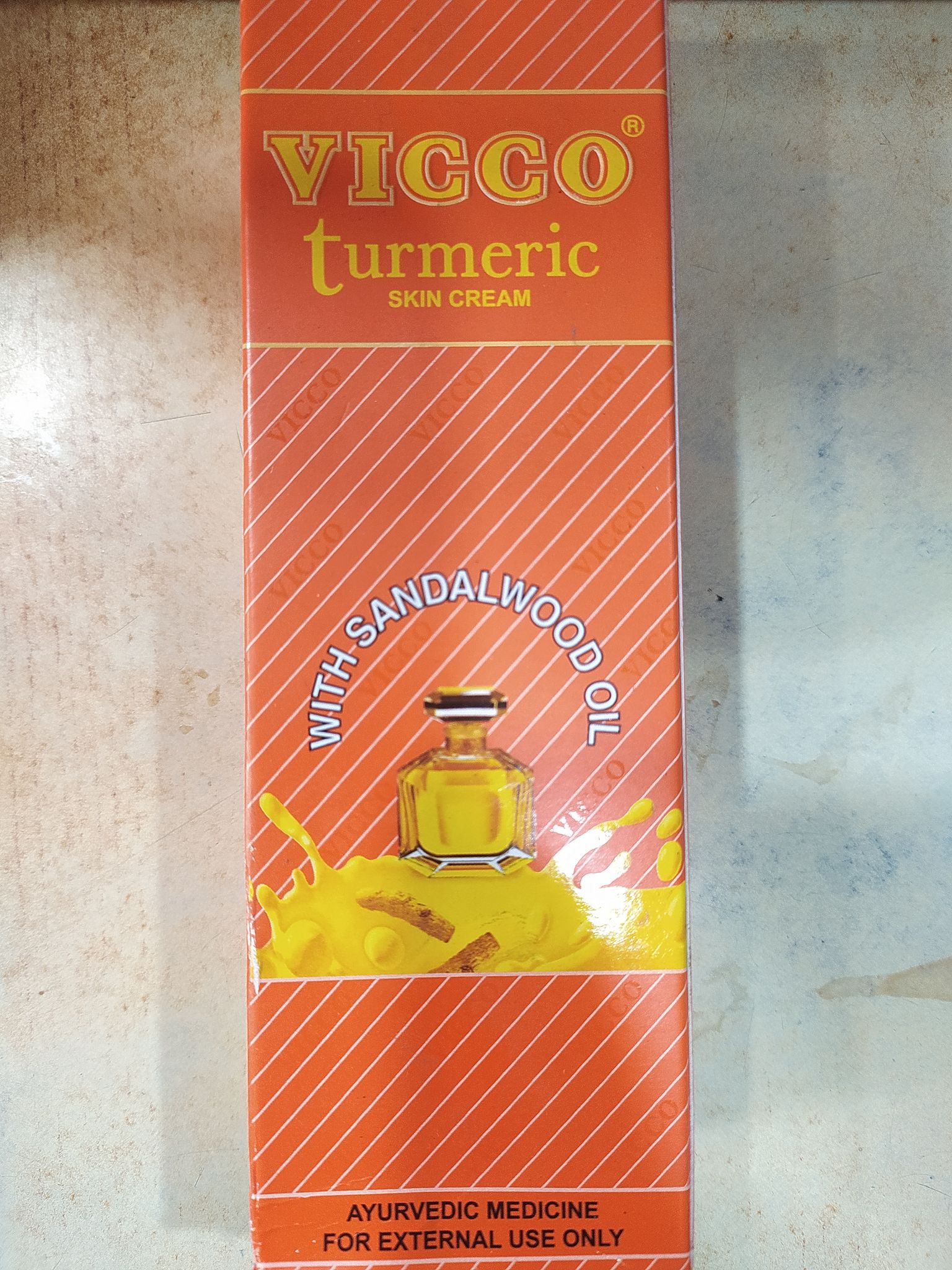 Vicco Turmeric Skin cream With sand Wood oil Ayurvedic medicine For external use only 