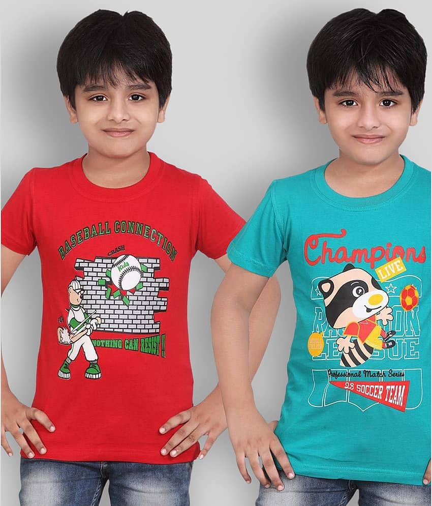 Dongli Pack of 3 Boys Cotton T-Shirt ( Multicolor )
