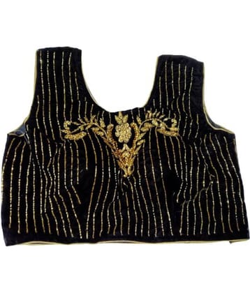 Mamta Black Readymade with Pad Velvet Women's Blouse ( Pack of 1 )