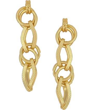 VIRAASI - Golden Danglers Earrings ( Pack of 1 )