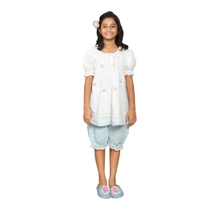 DE CHEVALERiE en Rouge  - Lavender Crystal Nightwear - Blue 5- 6 Years