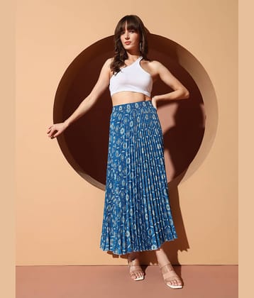 ZWERLON Blue Polyester Women's Divided Skirt ( Pack of 1 )