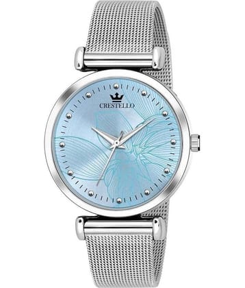 Crestello - Silver Metal Analog Womens Watch