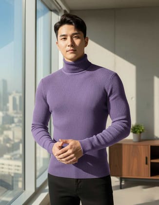Fashion Point Purple Highneck for Men