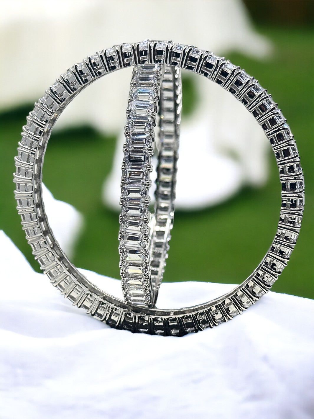 Emerald Cut Bangles-Pack of 1