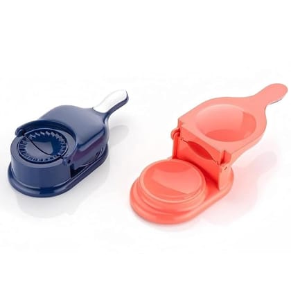 Atevon Dumpling Delight 2 In 1 Dumpling Press Mould For Gujiya, Ghughra and Momos Making