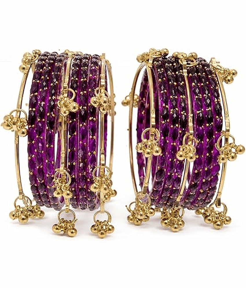 Vedhahi Wine Bangle Set ( Pack of 16 )
