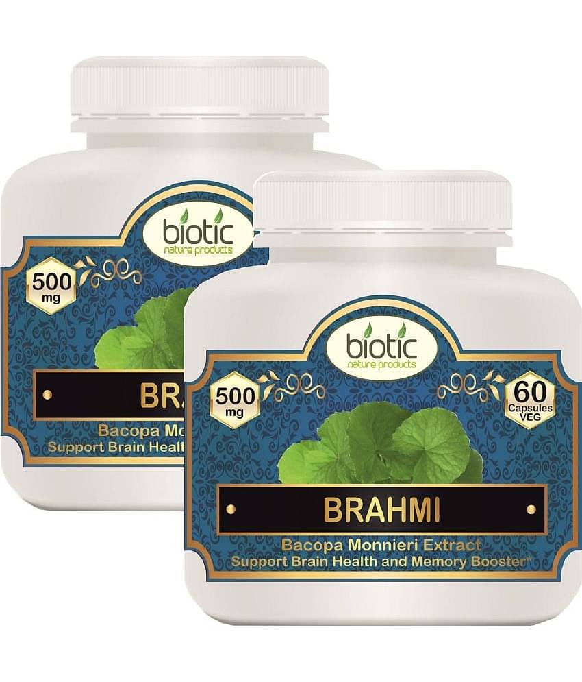 Biotic Brahmi Capsules (Bacopa Monnieri Extract) 500mg Capsule 120 no.s Pack of 2