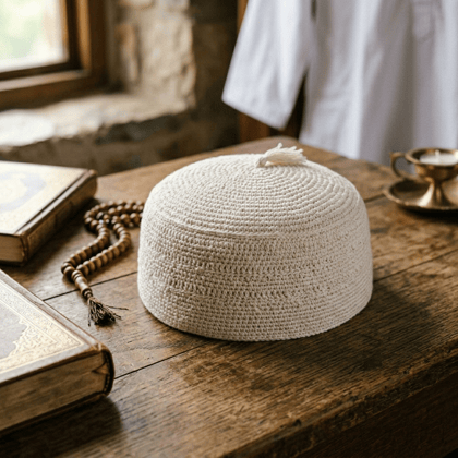 Soft Cotton Traditional Topi Lightweight Everyday Prayer Cap Pack of 1