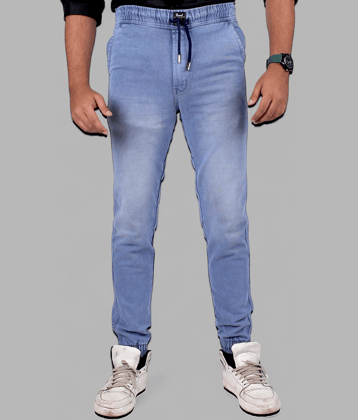 plounge Slim Fit Jogger Men's Jeans - Light Blue ( Pack of 1 )