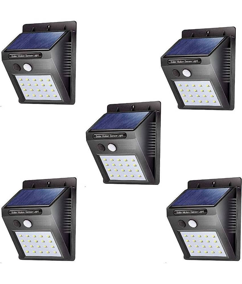 SPARKWORLD 5W Solar Outdoor Wall Light ( Pack of 5 )