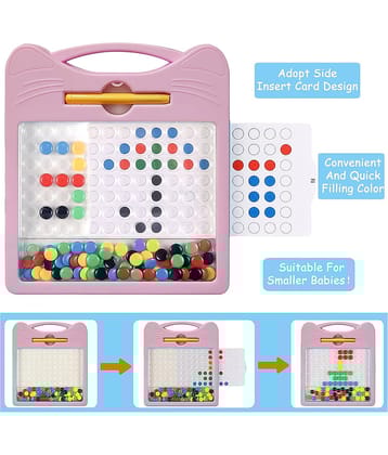 Rainbow Riders Magnetic Drawing Board for Kids  4-10 YearsToys For Kids Magnetic Beads Drawing Board.