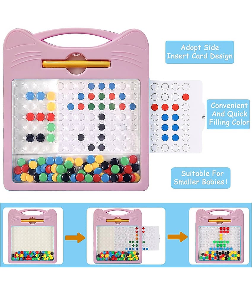 Rainbow Riders Magnetic Drawing Board for Kids  4-10 YearsToys For Kids Magnetic Beads Drawing Board.