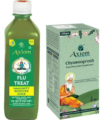 Axiom Flutreat 500ml + Axiom Chyawanprash 250ml|100% Natural WHO-GLP,GMP,ISO Certified Product