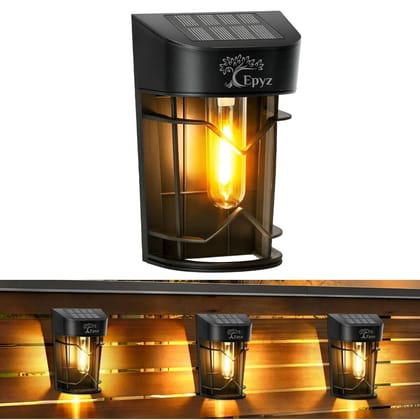 Solar Wall Light – Warm Yellow Glow (Pack of 1)