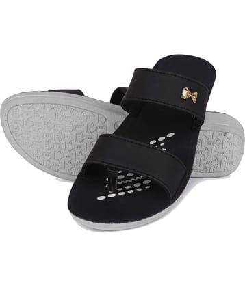 PENNEN Black Women's Floater Sandals