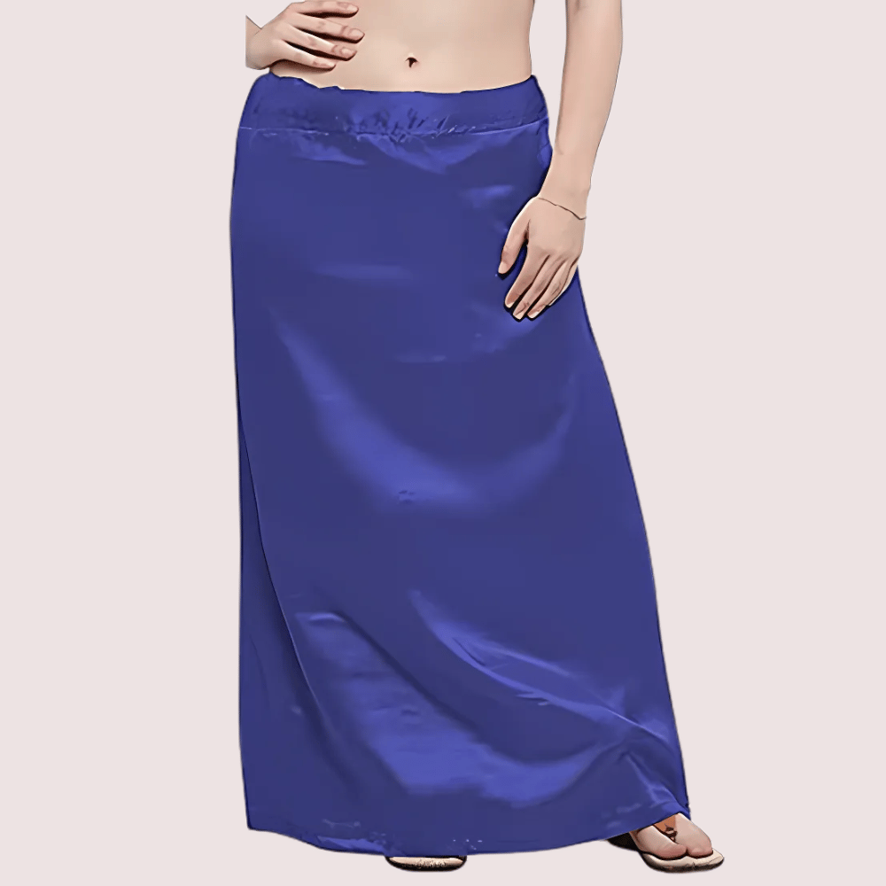 Black & Blue Satin Petticoat Combo (Free Size) - Sarees | Buy online on ZillyBuy