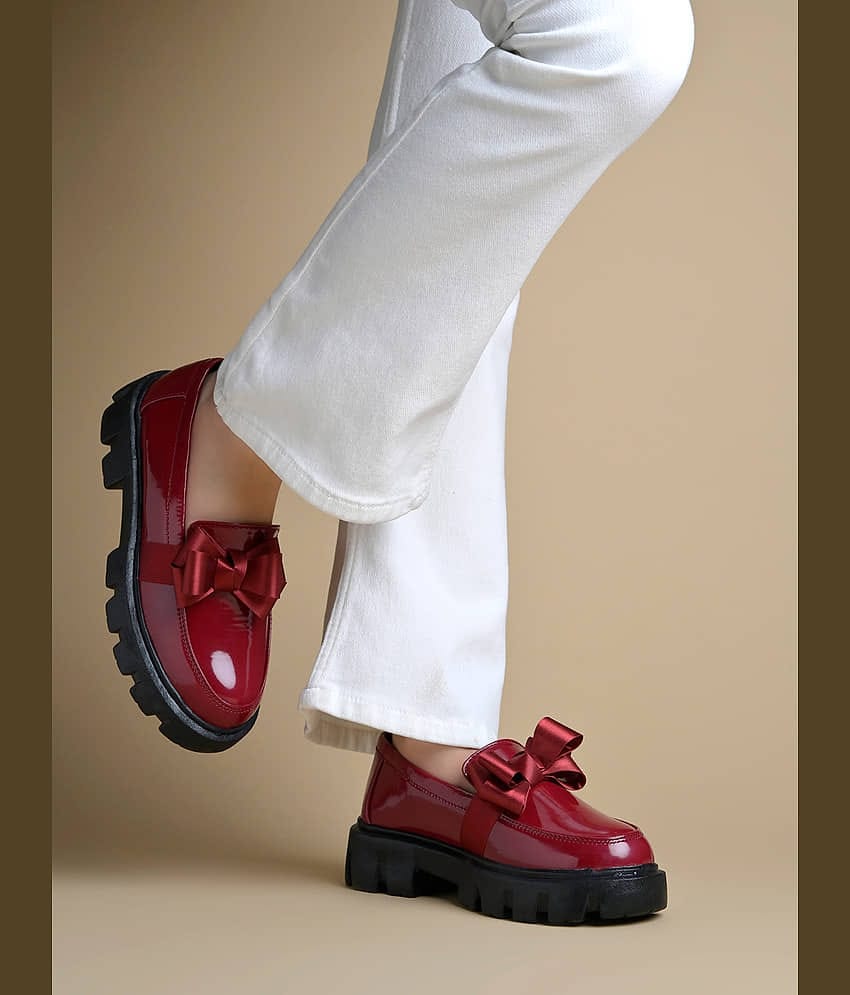 Shoetopia Red Women's Loafers