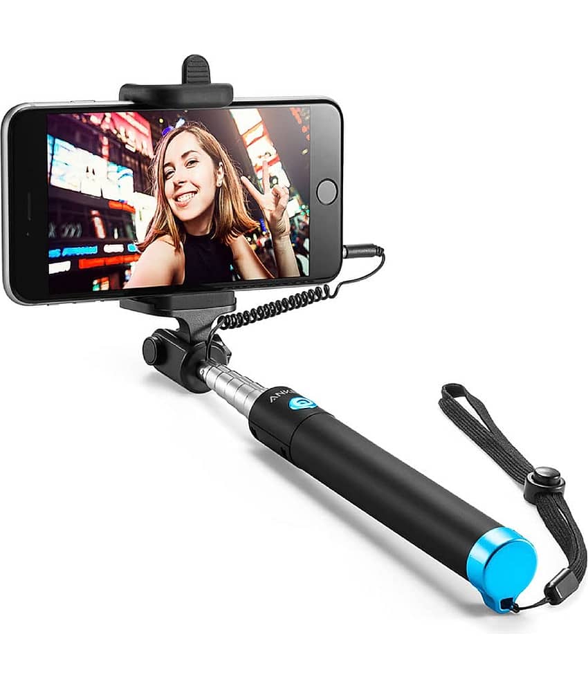 Iivaas Aux Wire Selfie Stick ( Black )